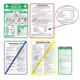   Комплект табла за здраве и безопасност Система Искра 24,5х35 см 5 бр.