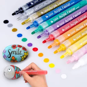    12. Химикалки с акрилна боя Маркери за