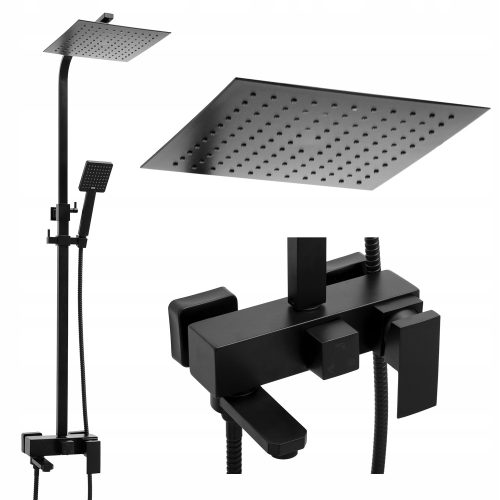 Душ панел Yoka Home Cube със смесител, черен