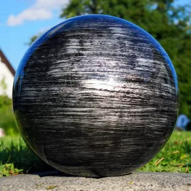    Градинска топка Ера черно и сребристо 22 см