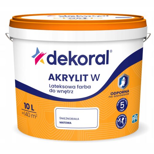 Dekoral латексова боя за стена 10 л, снежнобял мат