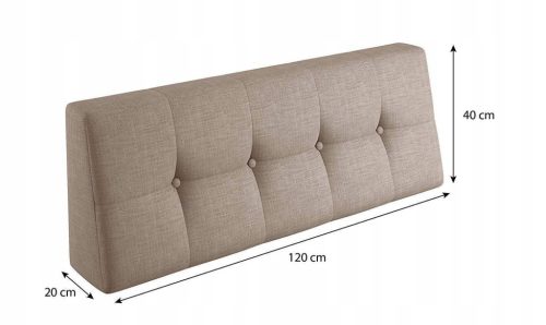  Възглавница Drewnopak 120 x 40 x 15 сребро