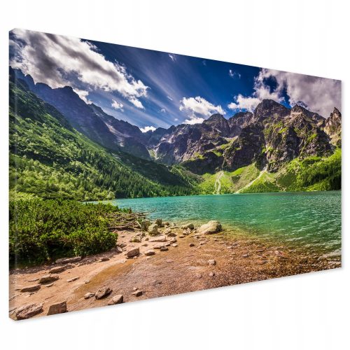 Изображение - Картина на платно, планини, езеро, Татри, 120x80