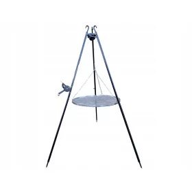    Трипод Градинска скара 185 см решетка от неръждаема стомана 60 регулируема макара