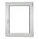 PVC прозорец 50 X 90 / 500 X 900 Ru/P Бял