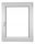 PVC прозорец 40 X 60 / 400 X 600 RU/P бял 24H