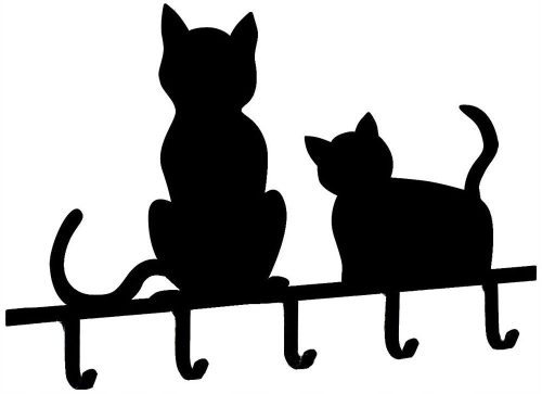  ЗАКАЧАЛКА 5x КУКА ЗА КЛЮЧОВЕ ЧЕРНИ КОТКИ WENKO