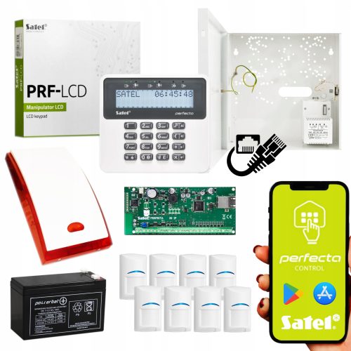 Алармена централа Satel PERFECTA-IP 32 + 12 други продукта