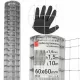 Поцинкована оградна мрежа 60х60х1,6х1,5м 10м